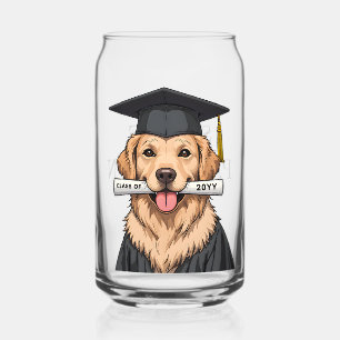 Verre Canette Graduation personnalisée mignon Golden Retriever C