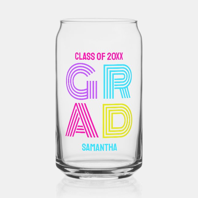 Verre Canette Graduation Retro Neon Grad (Recto)