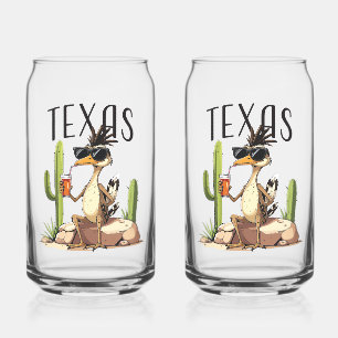 Verre Canette Grand Géocoucou du Texas buvant une boisson