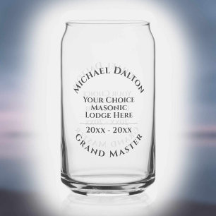 Verre Canette Grand Maître Maçonnique