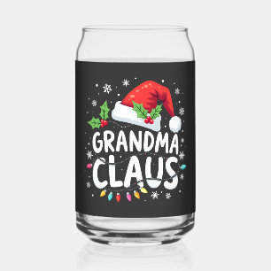 Verre Canette Grand-mère Claus Noël Family Union