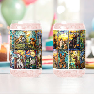 Verre Canette Grande variété de races de chiens