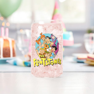 Verre Canette Graphique de la famille Pierrafeu et Roubles