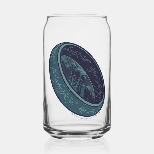 Verre Canette Graphisme de GOLLUM™ avec l'ANNEAU UNIQUE™ (Recto)