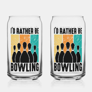 Verre Canette Graphisme Quilles de Bowling Vintage
