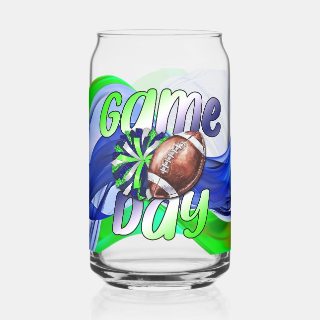 Verre Canette Green and Blue football team colors (Gauche)