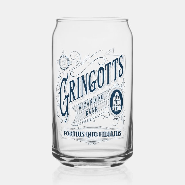 Verre Canette GRINGOTTS Assistant Banque Vintage Graphique (Recto)