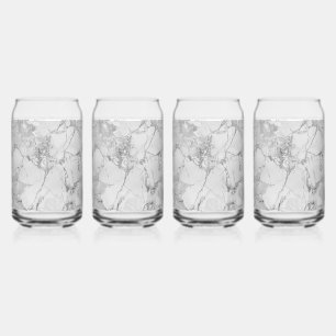 Verre Canette Gris Elegant Fils Marbre Texture Boisson Style