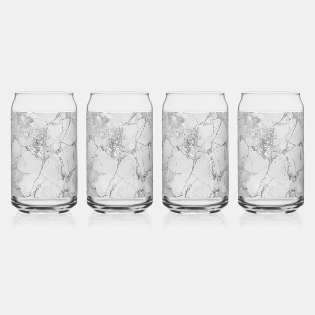 Verre Canette Gris Elegant Fils Marbre Texture Boisson Style (Recto)