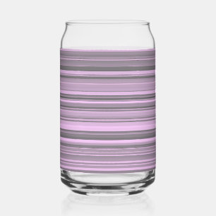 Verre Canette Gris Violet Rayé