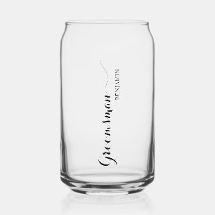 Verre Canette Groomsman personnalisé nommé