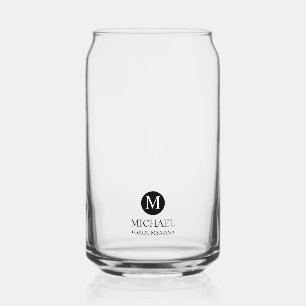 Verre Canette Groomsmen Personnalisé Classique Monogramme et nom