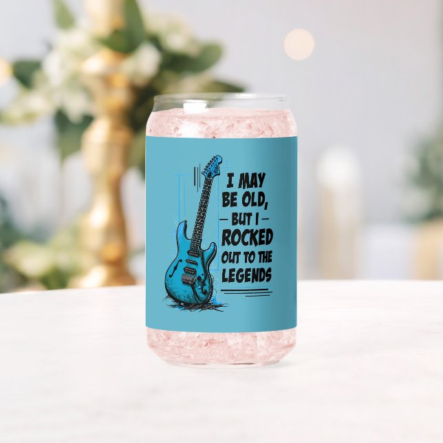 Verre Canette Guitare vintage Retro Rock Legend Musique nostalgi (Insitu (Mariage))