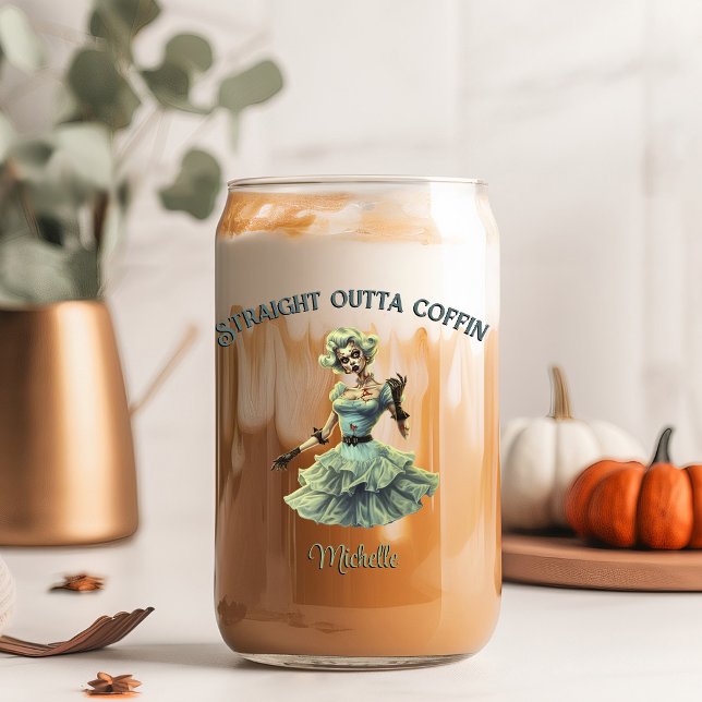 Verre Canette Halloween à l'extérieur droit du café drôle (Créateur téléchargé)