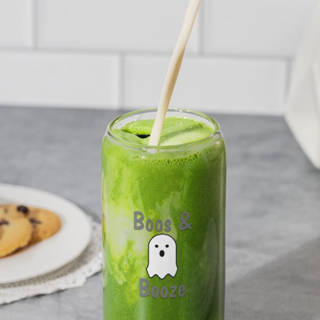 Verre Canette Halloween Boos et Booze (Créateur téléchargé)