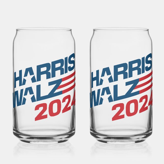Verre Canette Harris Walz Élection 2024 (Recto)