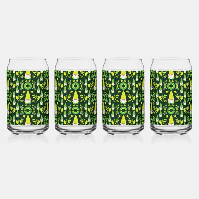 Verre Canette Head Garden Gnome Gardener (Recto)