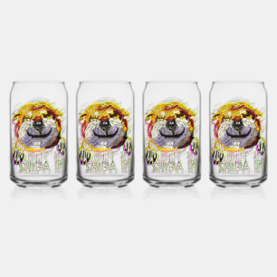 VERRE CANETTE "HI" SHIBA INU