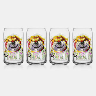 VERRE CANETTE "HI" SHIBA INU