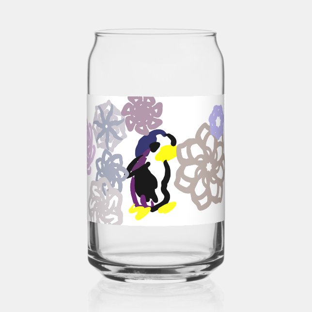 Verre Canette Hiver des manchots  (Recto)