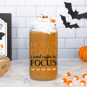 Verre Canette Hocus Pocus J'ai besoin de café pour me concentrer