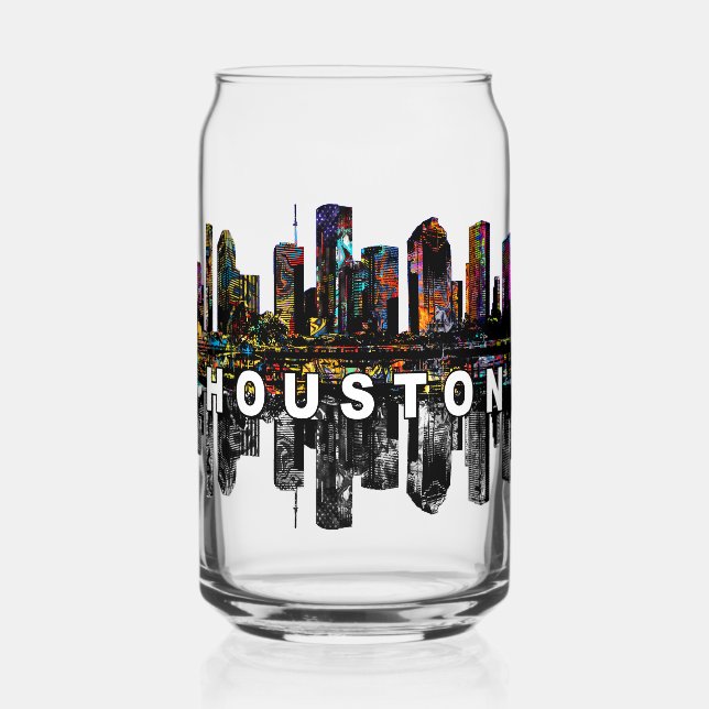 Verre Canette Houston graffiti avec monogramme (Recto)