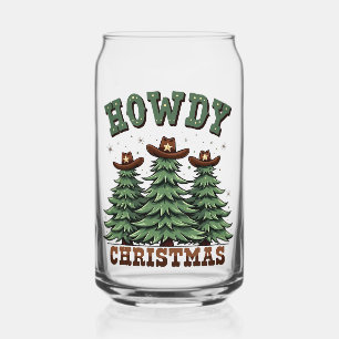Verre Canette Howdy Christmas Cactus Western Xmas