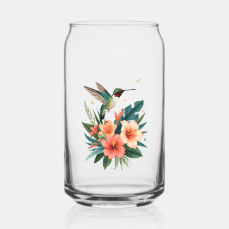 Verre Canette Hummingbird Bloom Glass Tumbler