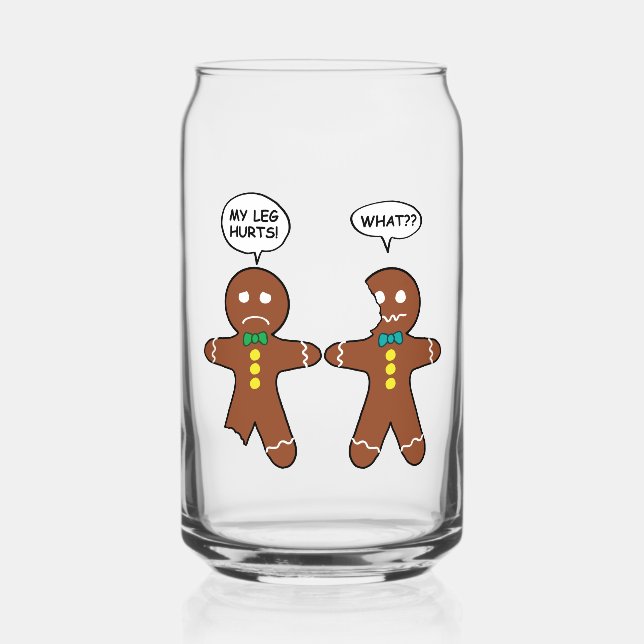 Verre Canette Humour de Noël Gingerbread Cookie (Recto)