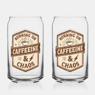 Verre Canette Humour pour parents rétro et amateurs de café