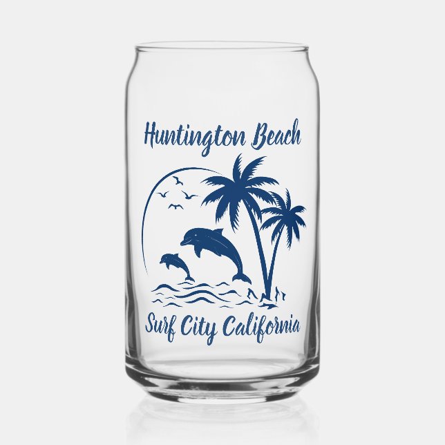 Verre Canette Huntington Beach California Dark Blue (Recto)