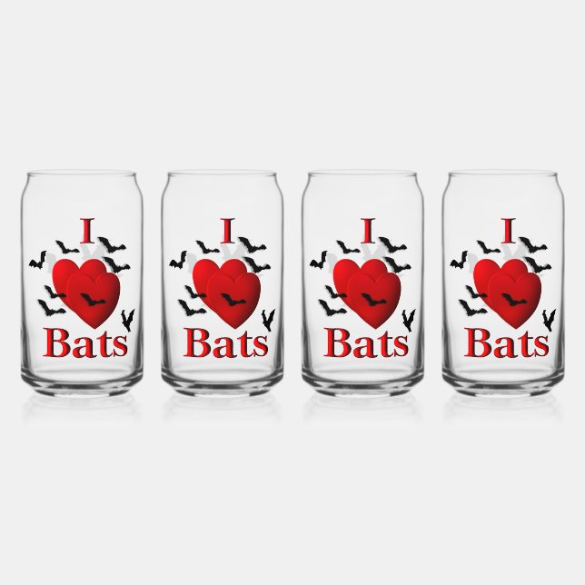 Verre Canette I Heart Bats (Recto)