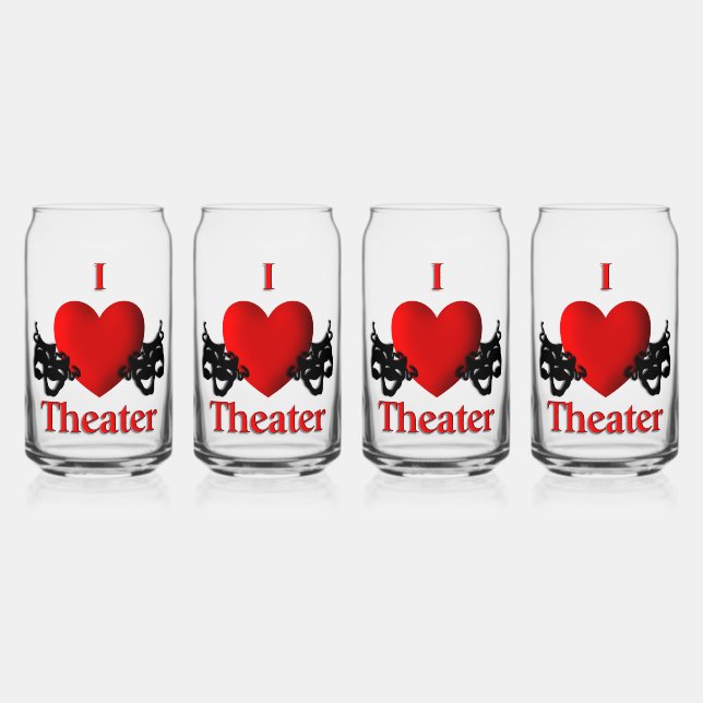 Verre Canette I Heart Theatre (Recto)