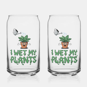 Verre Canette I Wet My Plantes - Drôle Jardinage Design