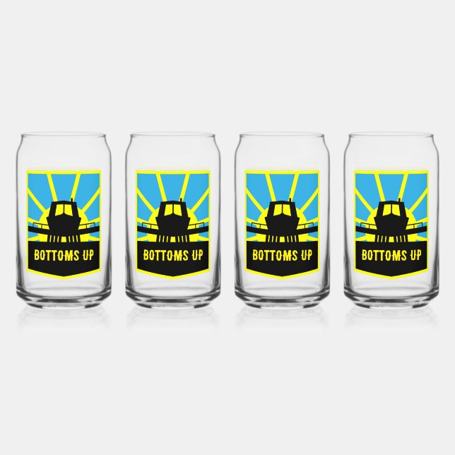 Verre Canette Idées Cadeaux Narrowboat (Recto)