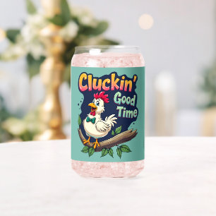 Verre Canette Illustration de poulet drôle pour passer un bon mo