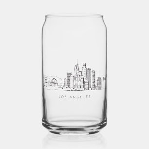 Verre Canette Illustration minimaliste de l'horizon de Los Angel