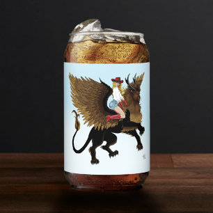 Verre Canette Imaginaire Lion ailé de la petite fille rouge