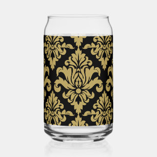 Verre Canette Impression décorative Damask Fabric