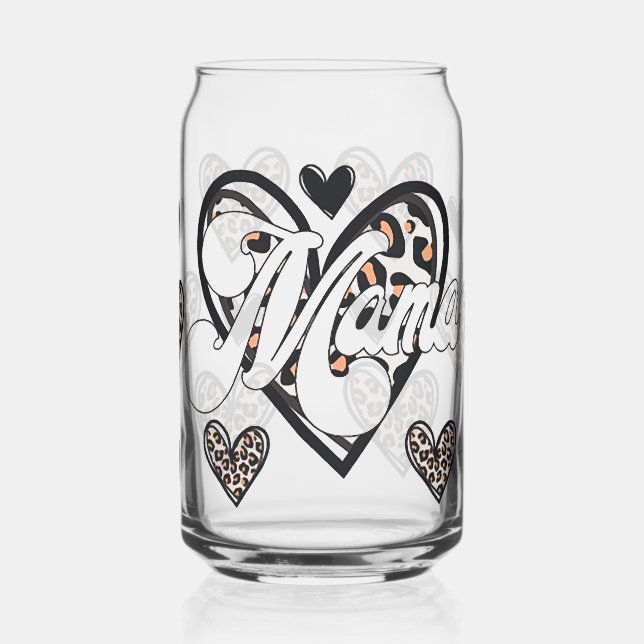 Verre Canette Impression léopard maman (Gauche)