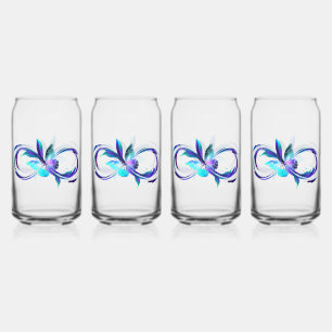 Verre Canette Infinité brillante avec papillon magique