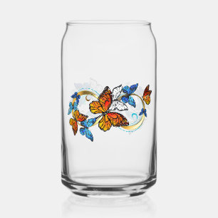 Verre Canette Infinité de papillons monarques