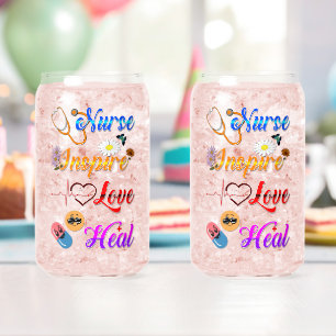Verre Canette Infirmière Barware Inspirer Amour Guérir Méd Théra