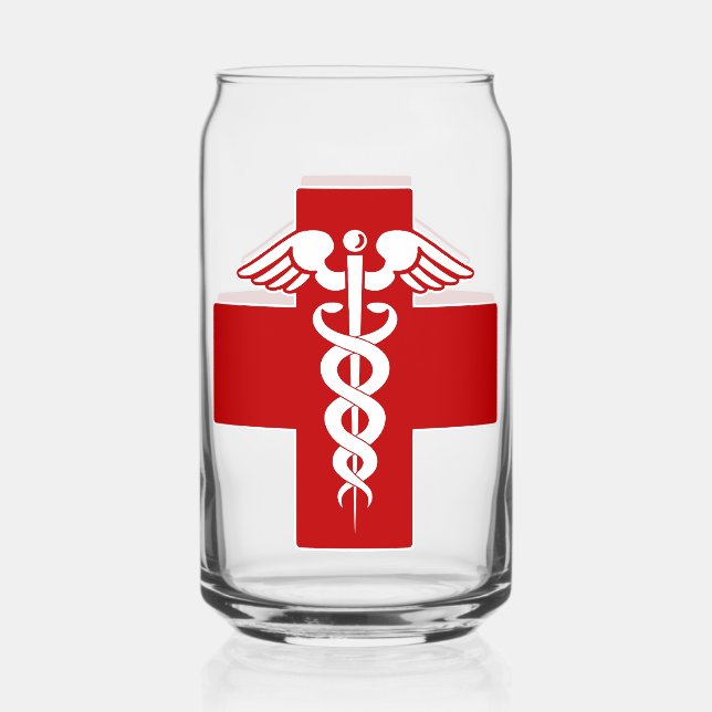 Verre Canette Infirmière Caduceus (Recto)