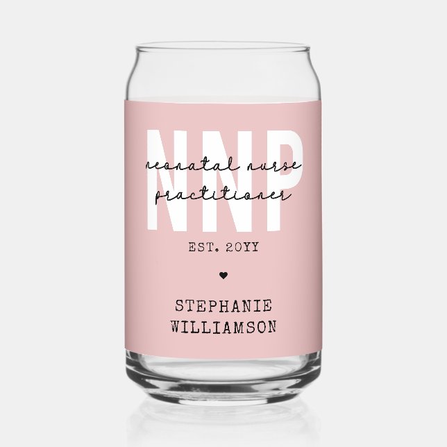 Verre Canette Infirmière néonatale NNP personnalisée (Recto)