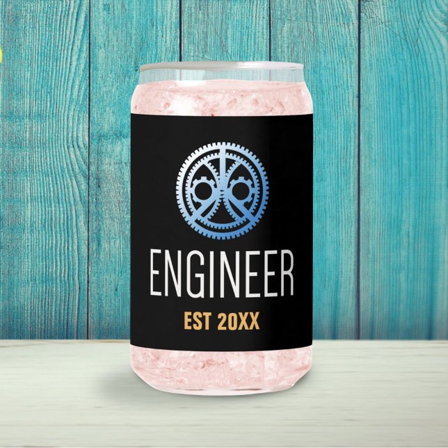 Verre Canette Ingénieur établi, Ingénieur diplômé sur mesure (Créateur téléchargé)