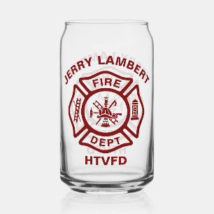 Verre Canette Insigne de pompier du service d'incendie
