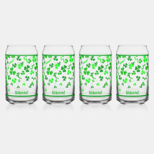 Verre Canette Irish Sláinte Trèfles Chanceux Design Personnalisé