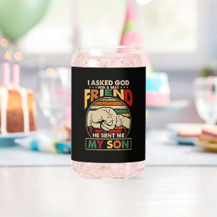 Verre Canette J'ai demandé à Dieu un meilleur ami