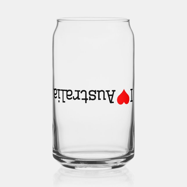 Verre Canette J'aime l'Australie (Recto)